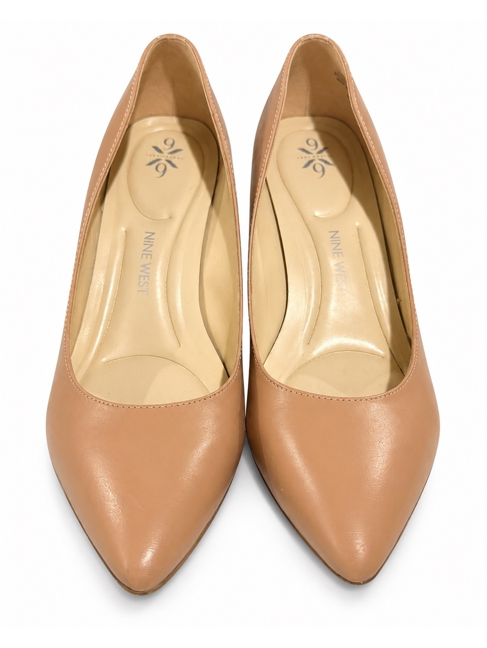 Nine West Nude Leather Pointed Toe wedge